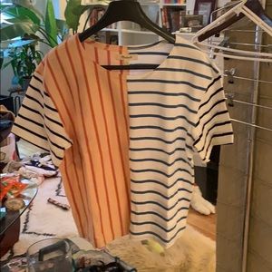 Madewell striped color block tee